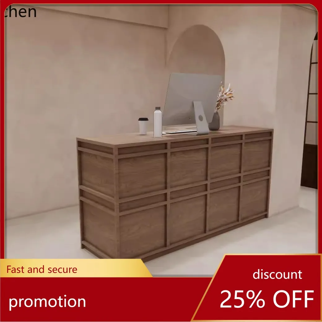 

HXL Cashier Counter Clothing Store Beauty Salon Front Desk Reception Counter Table Lacquer