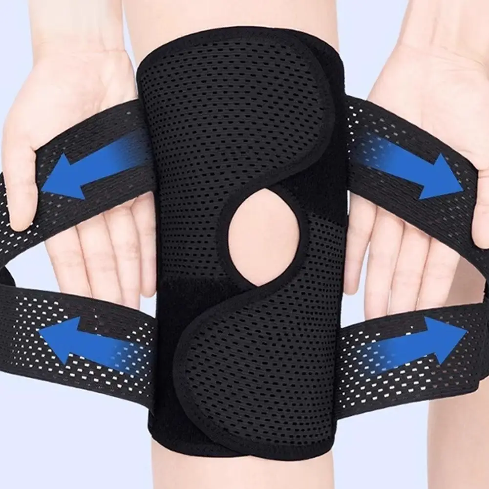 Knieschützer, Kniebandage, Stützwickel, Arthritis, Verletzungen, Erholung, atmungsaktive Kniestütze, Knieschoner mit seitlichen Stabilisatoren – Detail 5