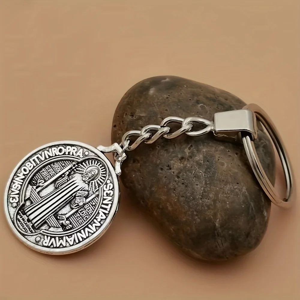 Order of St. Benedict Keychain - Stylish Zinc Alloy Ornament for Wallets and Bags, Perfect Christmas Gift for Men and Women, Order Pendant, A-484f