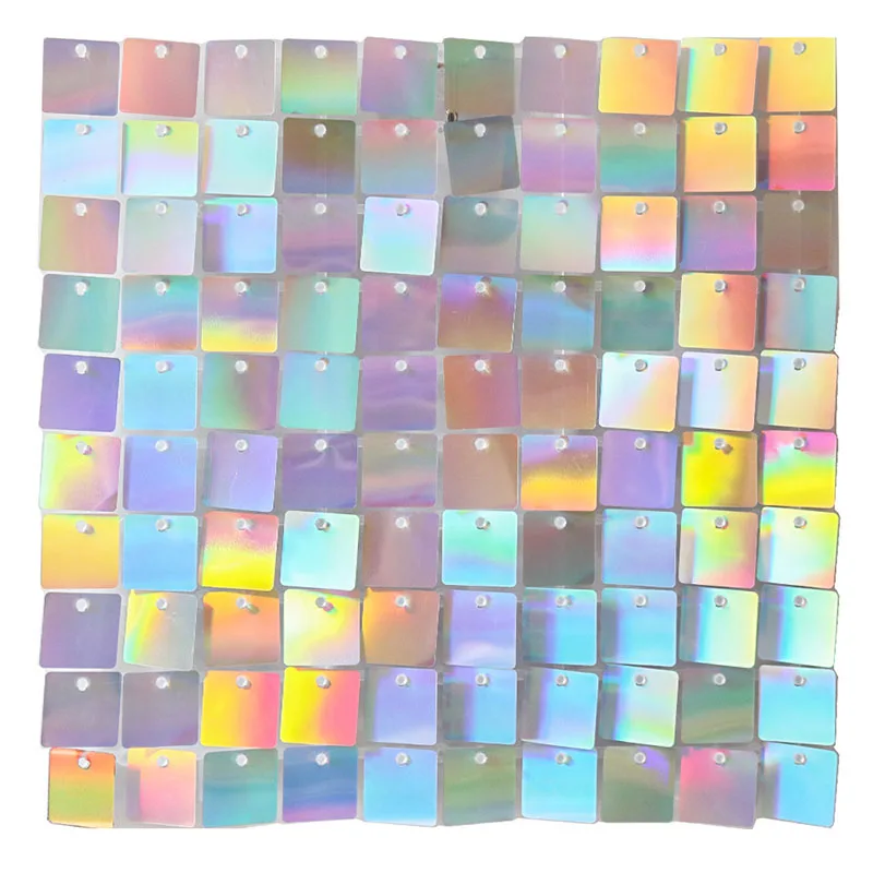 6–30 Stück bunte Glitzer-Pailletten-Hintergrund-Wandpaneele, hellgoldene, quadratische, glänzende Paneele, Hochzeit, Geburtstag, Weihnachten, Party-Hintergrund – Detail 20