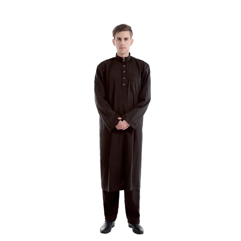 Traditional Islamic Clothing Dubai Saudi Eid Jubba Abaya Thobe Arabic Muslim Sets Turkey Robe Men Dresses Caftan Ramadan Kaftan