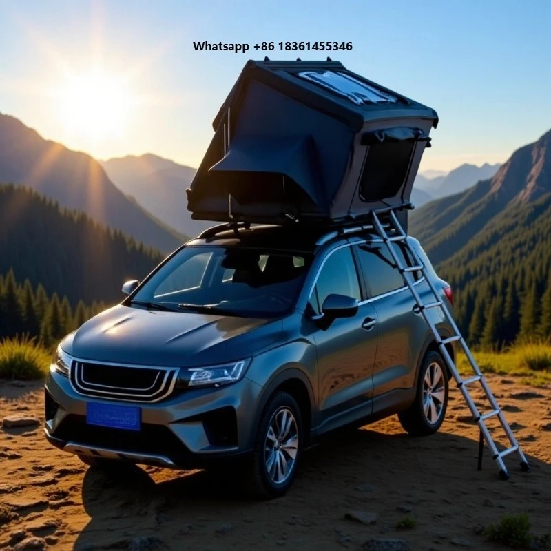 

192 Factory Direct Car Roof Hard-Top Roof Tent Outdoor Camping Four-Season Waterproof 3000mm Double Layer Oxford Cloth