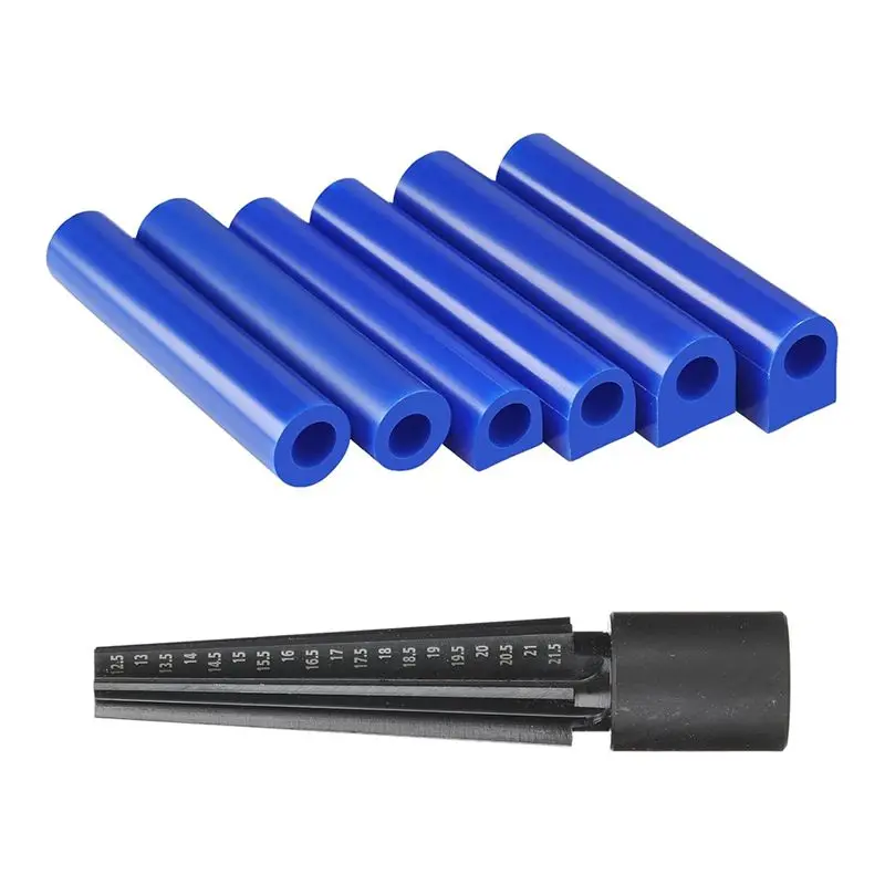 

~Latest Model 7Pcs Blue Ring Wax Tube Jewelry Carving Wax Mold Hole Round Mold Wax Tool Kit Wax Tube Hole Mold