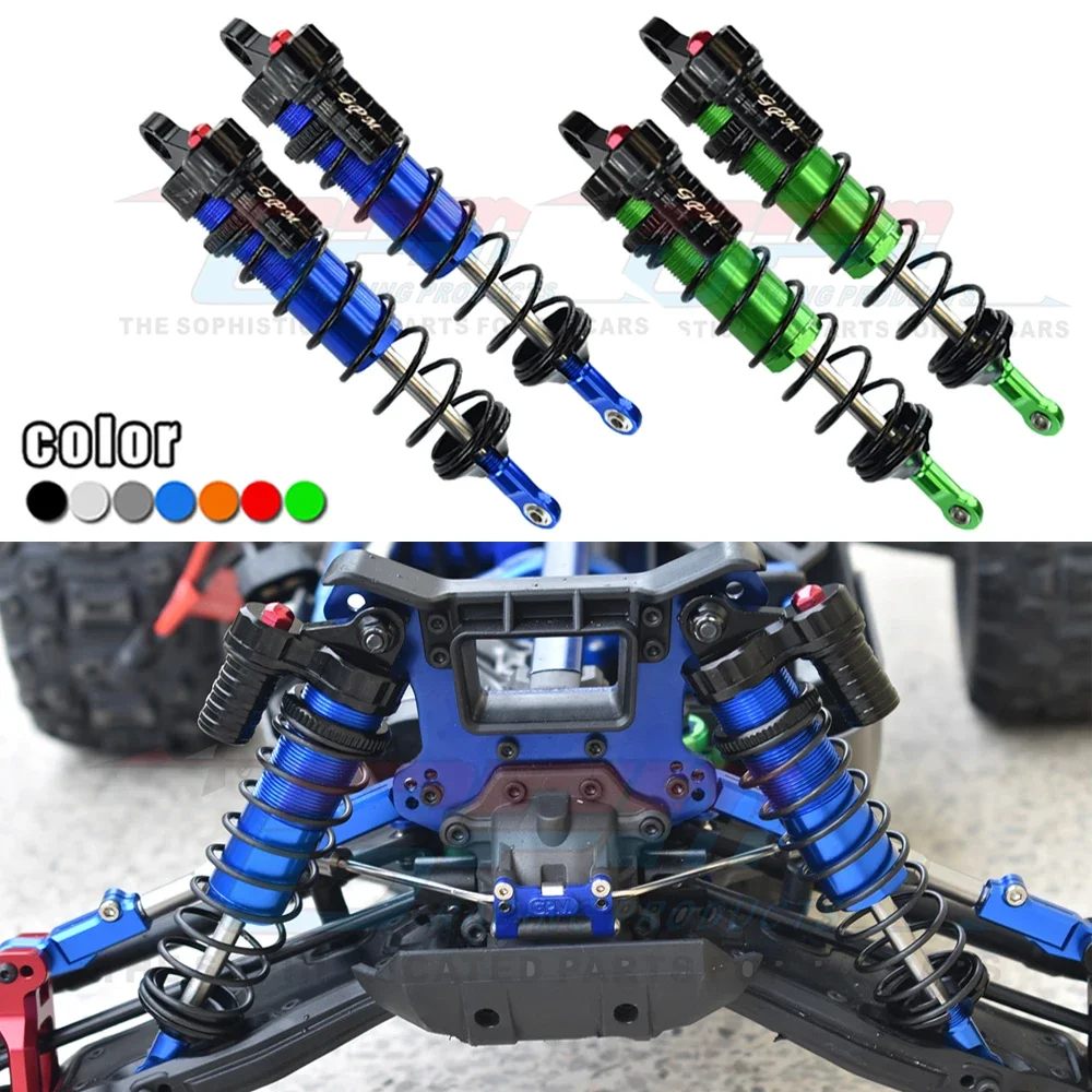 GPM Metal Aluminium 143mm L Shape Rear Shock Absorber 9661 for Traxxas 1/8 Sledge 4WD Monster Truck 95076-4 RC Car Upgrade Parts