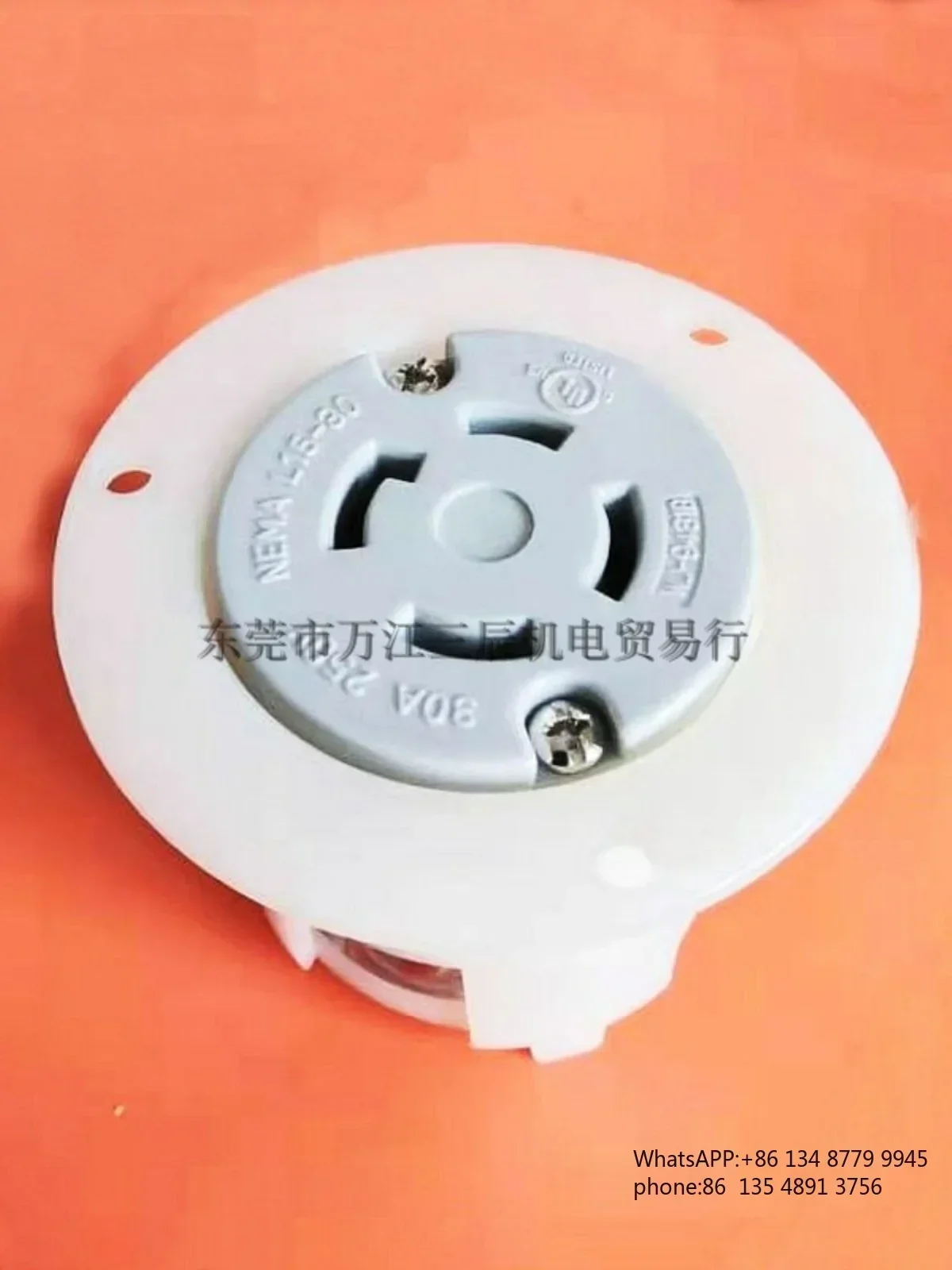 Embedded plug and socket WJ-527 J-528 30A250V4P flange installation power wiring