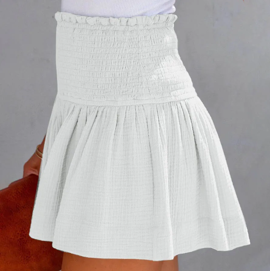 Women's Three Quarter Shorts Featuring High Waist Fit and Linen Cotton Blend Fabric for Warm Climate Activities