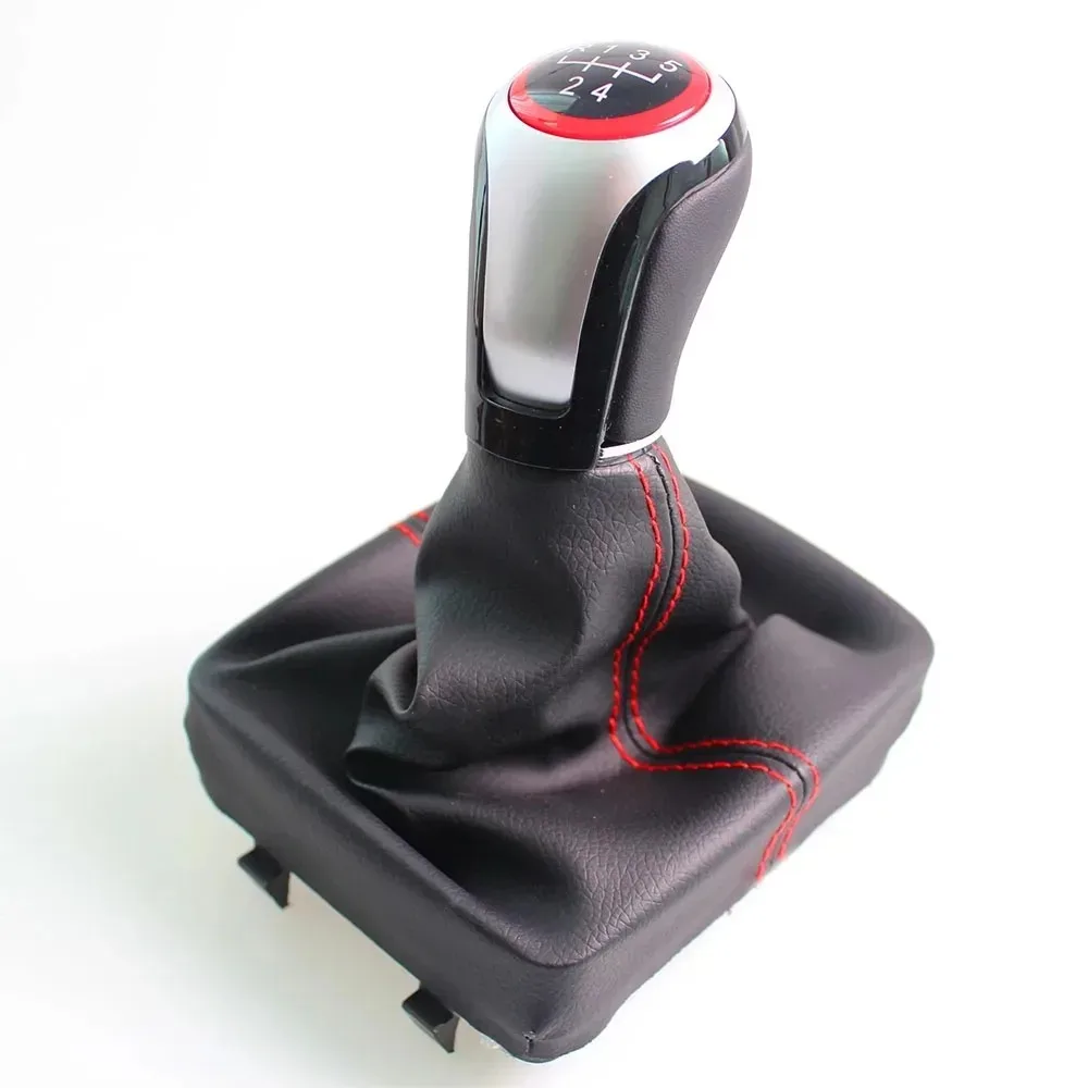 

New Gear Shift Knob for VW Polo 9N 9N2 2002 2003 2004 2005 2006 2007 2008 2009 with Lever Shifter PU Leather Gaitor Boot Cover