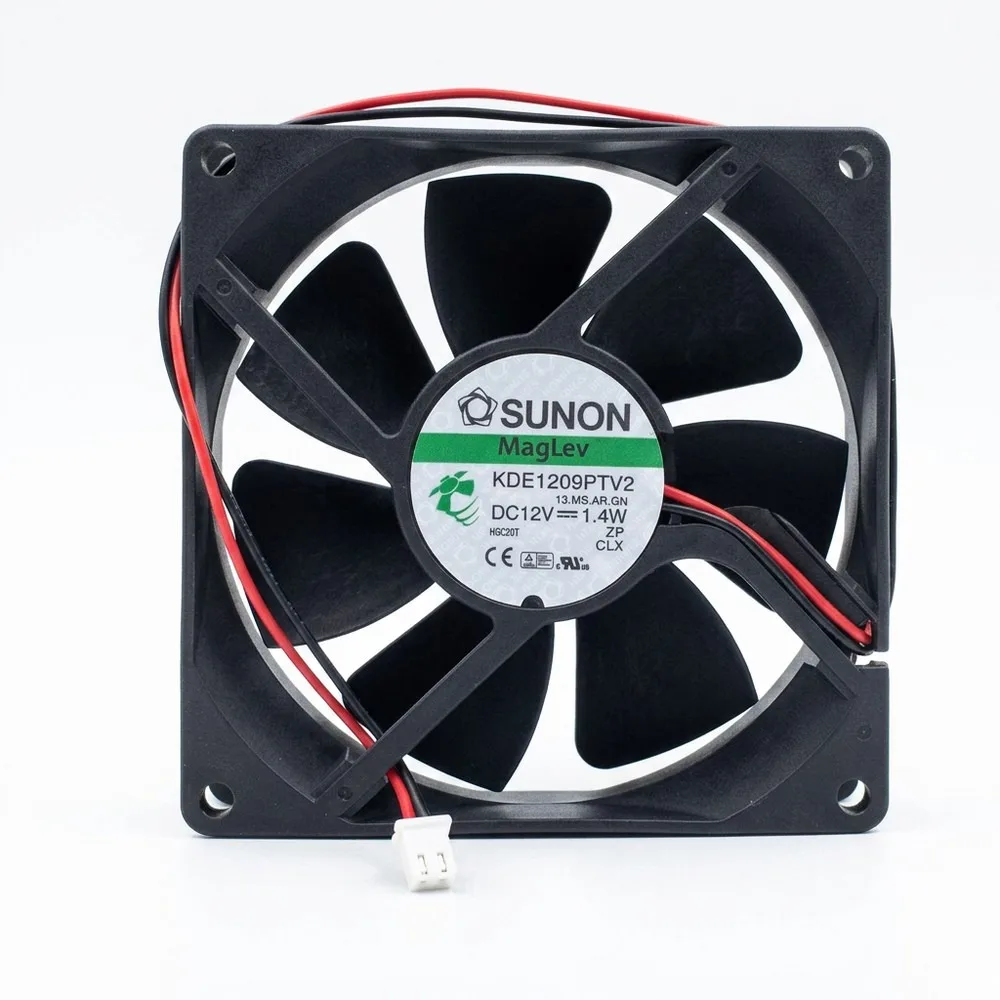 For 1pcs SUNON KDE1209PTV2 12V 1.4W 9025 9CM 2-wire silent cooling fan