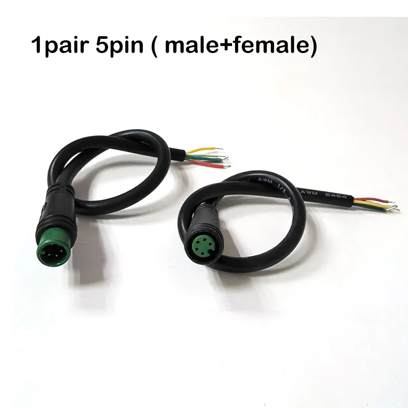 7mm M7 2 3 4 5 6 Pin-Kabelstecker, 1 Stecker auf 1 Buchse, wasserdichter Sensor-Stecker für E-Bike, Elektrofahrrad, 0,2m/1m