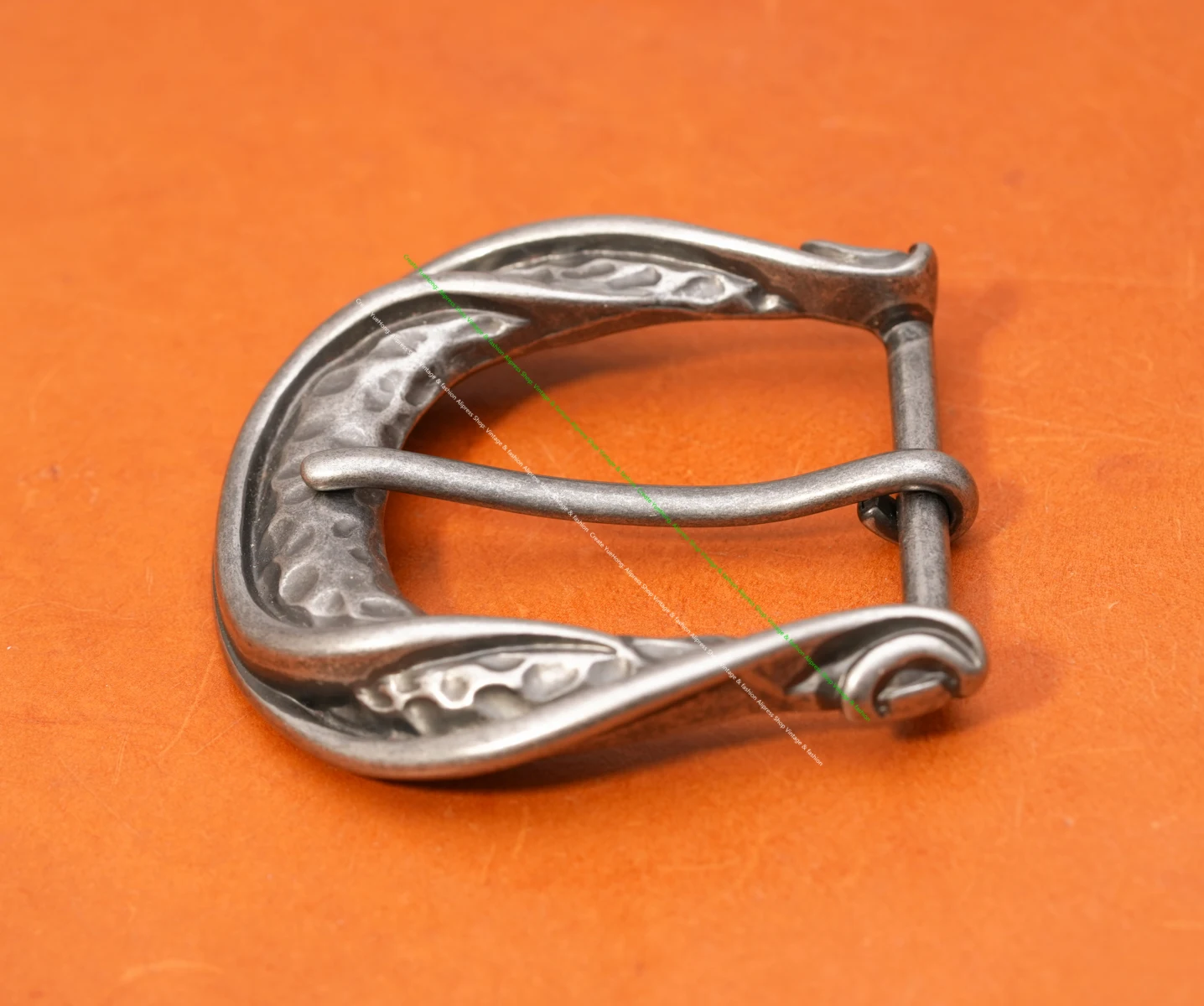 الرجال الثقيلة قوي خمر الفضة معدن المتعثرة مطروق حزام مشبك الجلود الحرفية مشبك صالح 40 مللي متر حزام #4