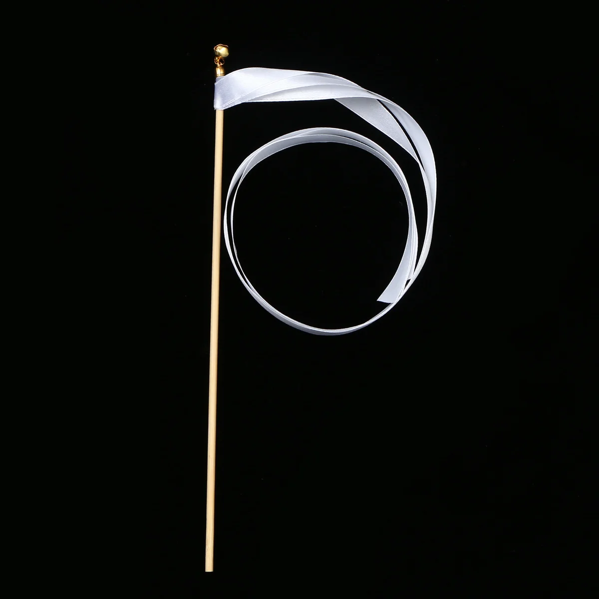 

10Pcs Wedding Ribbon Wands White Fairy Sticks Cheer Props Stage Performance Sports Meetings Festive Air Celebration