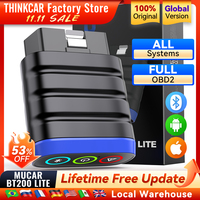 MUCAR BT200 LITE Auto OBD2 Bluetooth Scanner Full Systems Diagnostic Lifetime Free Automotive Diagnosis Scan Tools Code Reader