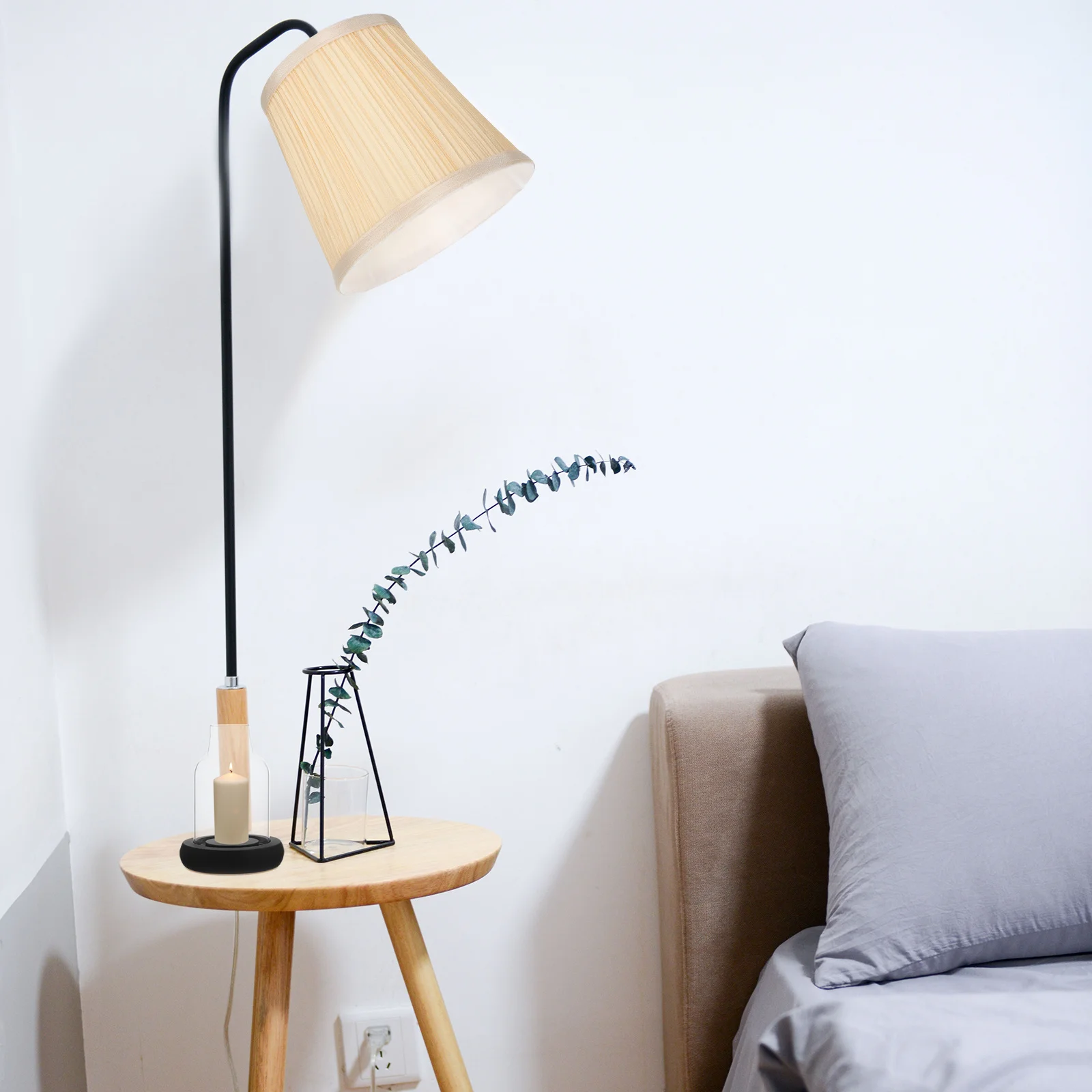 

Glass Holder Dome Clear Windproof Candlestick Decorative Aromatherapy Candleholder Reusable for Wedding Home Party