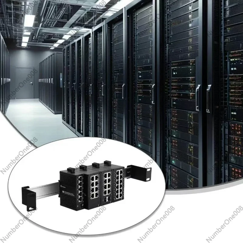 Industrial-grade Adjustable Rail Rack Mount Bracket for Network Cabinets - Ideal for Switches, Transceivers, and Power Supplies