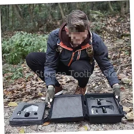 Imagem -06 - Estojo Rígido de Plástico Abs Caixa de Ferramentas à Prova Dágua Caixa de Ferramentas com Esponja Caixa de Armazenamento Instrumento de Segurança Mala