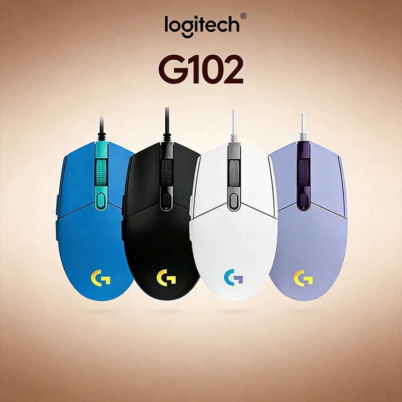 

Проводная игровая мышь Logitech G102, подключение без задержки, программируемые кнопки RGB Light и макросов