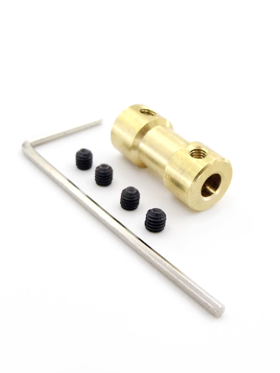 1PC 2mm 2.3mm 3mm 3.175mm 4mm 5mm 6mm Motor Shaft Coupling Copper Joint Coupler Connector for RC Boat Marine Car Robot