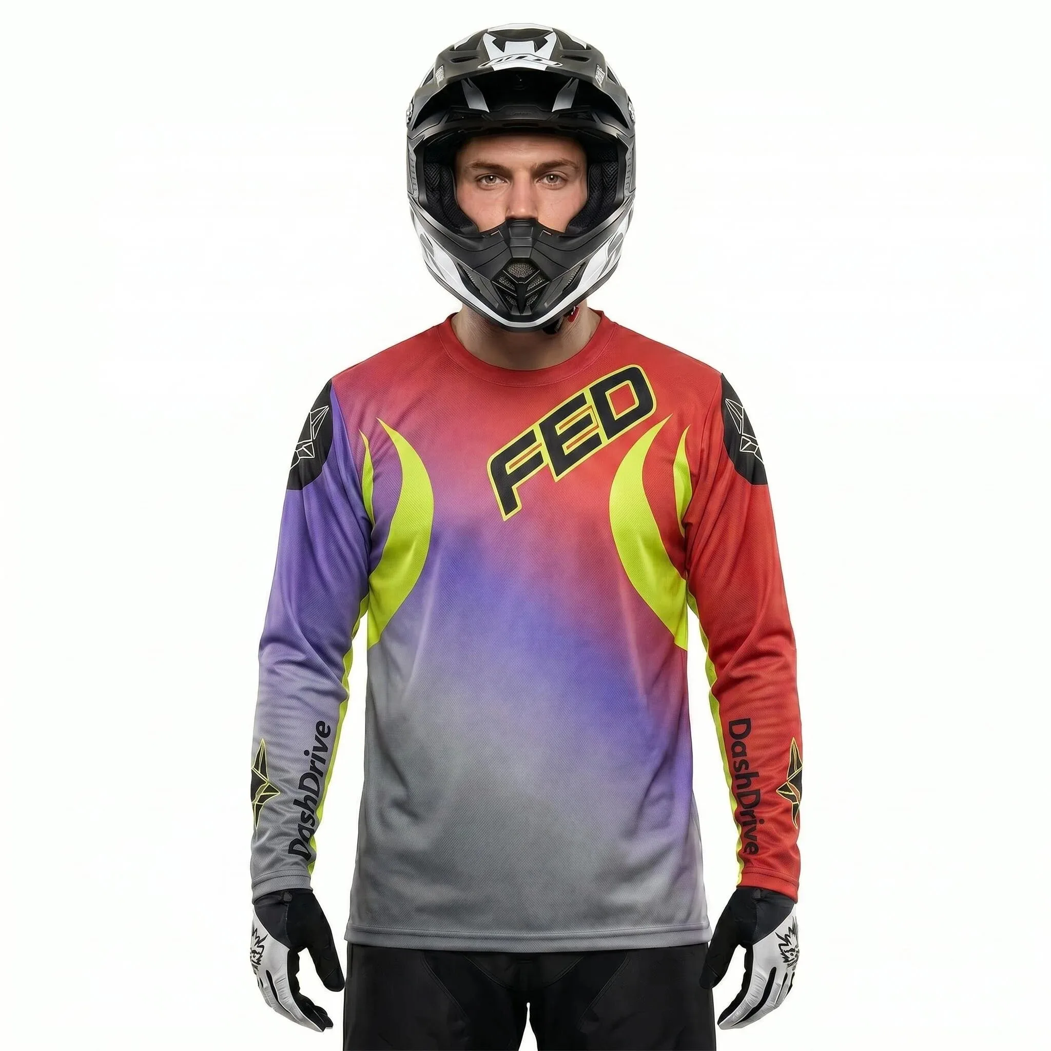 

2026 Off Road Downhill New Jersey Long Sleeve Quick Dry Breathable MTB Dirt Bike Loose Fit Motocross Racing Wear