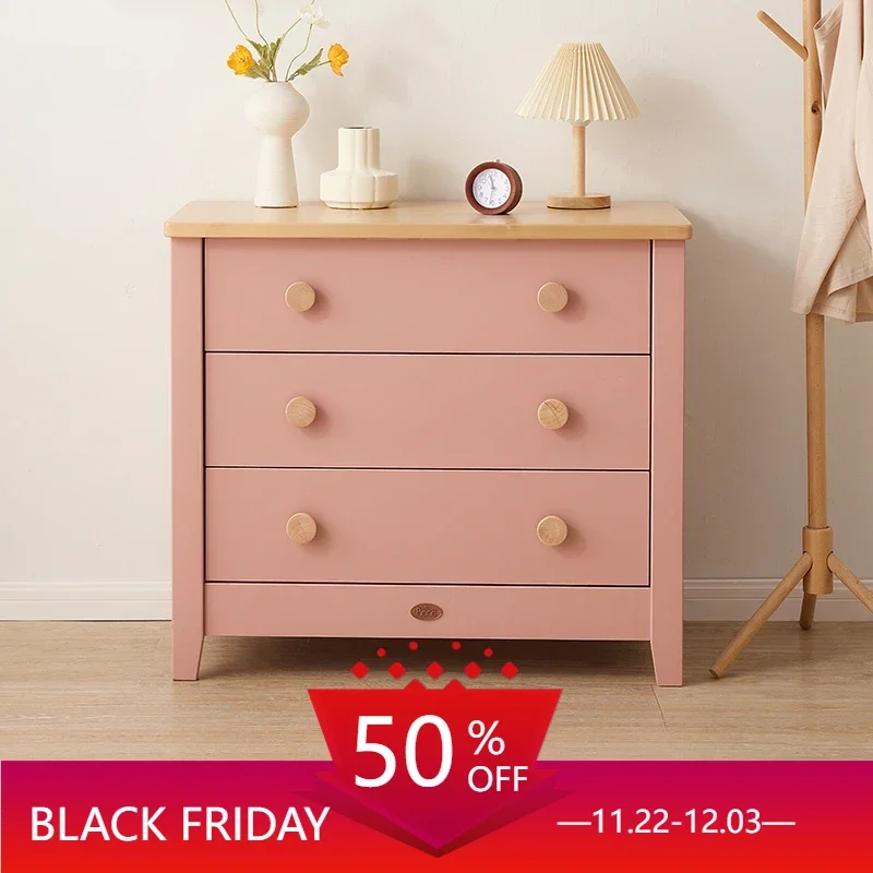 Pink Children's Wardrobes Cute Sideboard Bedroom Wardrobe Organizer Cabinet Mobile Meuble De Rangement Nordic Furniture CY50CW