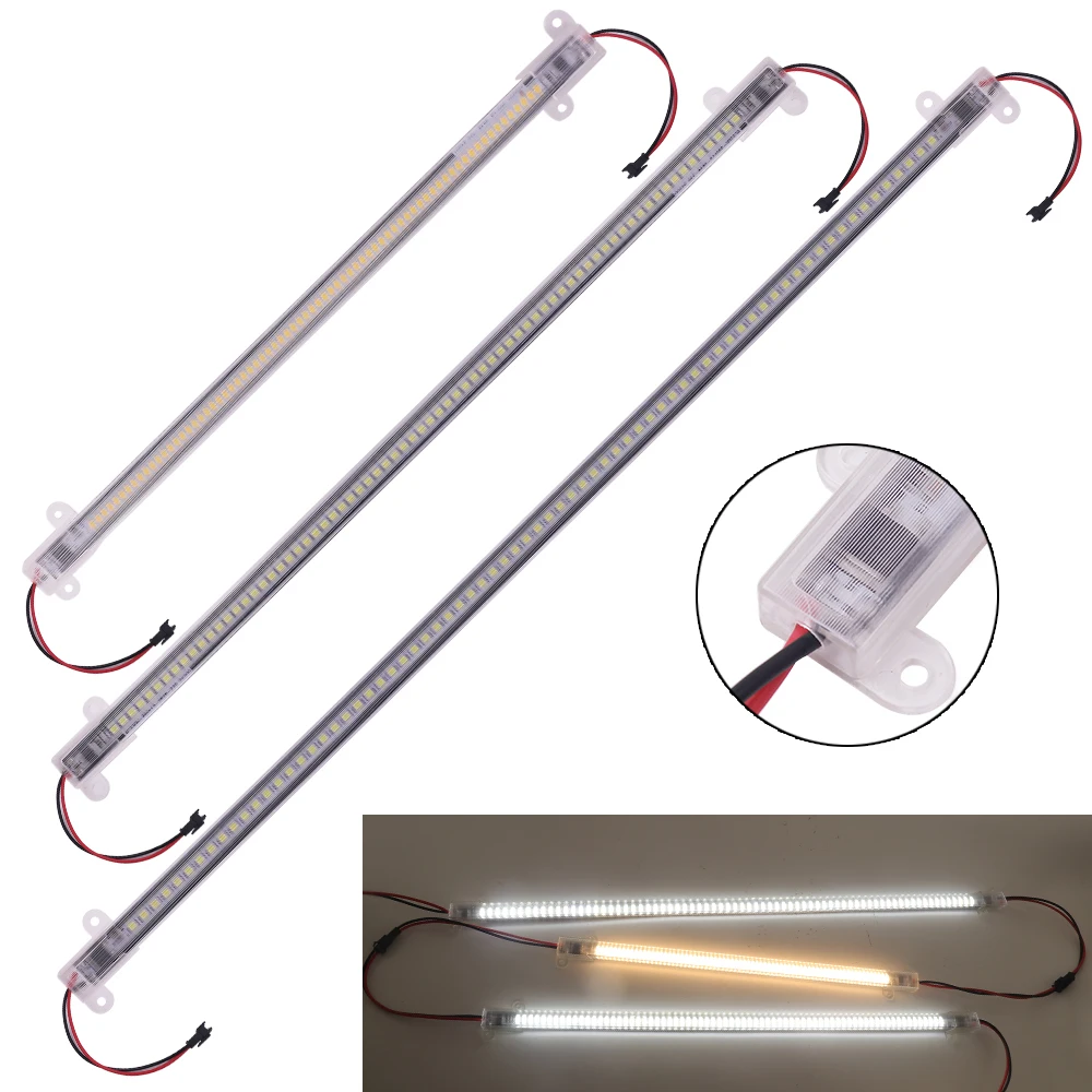 2pcs IP65 Waterproof Led Light Bar AC 220V 30cm 40cm 50cm 2835 72LEDs Clear Cover Hard Tube Lamp LED Cabinet Kitchen Lighting