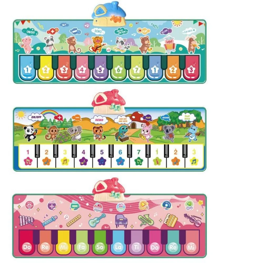 Children's Pedal Piano Mat Multifunctional Musical Gaming Blanket With 8 Instruments Multiple Sound Effects Kids Baby Toys