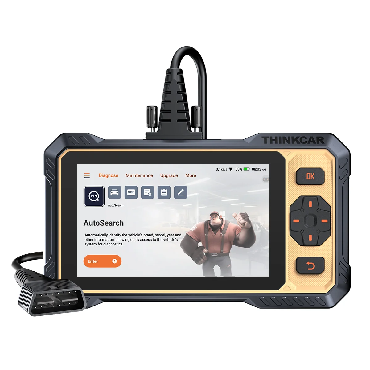 THINKCAR THINKSCAN 662 OBD2 Scan Tool Support CAN FD, Bi-direction Actuation 4 System Diagnosis 12 Resets Lifetime Free Update