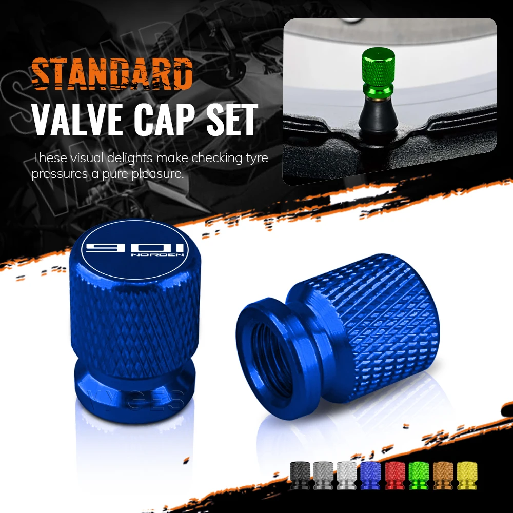 Motorcycle Accessories CNC Aluminum Standard Valve Cap Set For Husqvarna Norden 901 Norden 901 Expedition Tire Caps Set