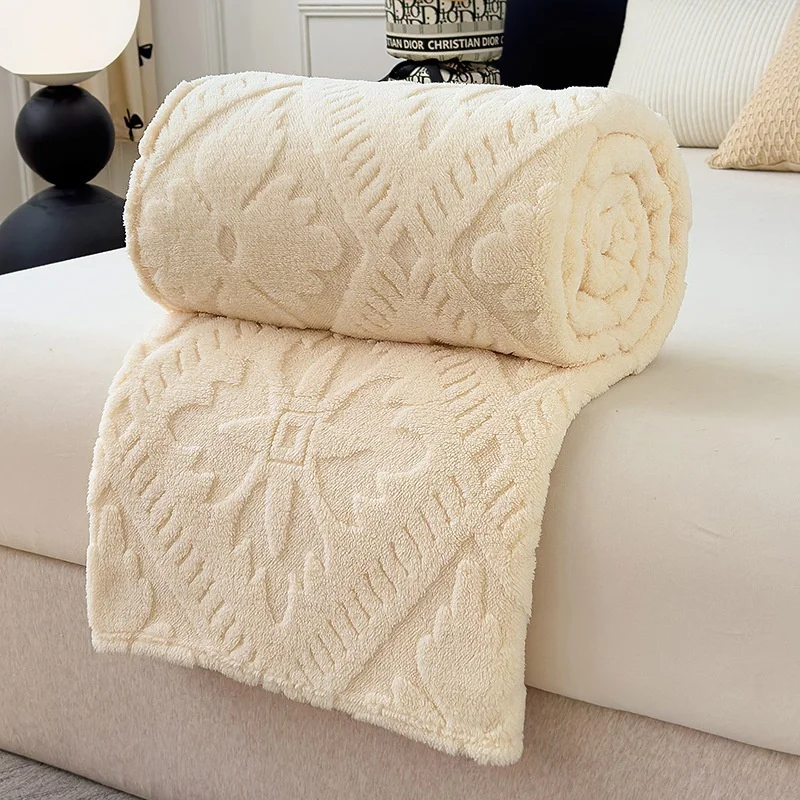 2026 New Customized Taffeta Fleece Double-sided Thickened Multi-function Office & Sofa Leisure Blanket Wholesale