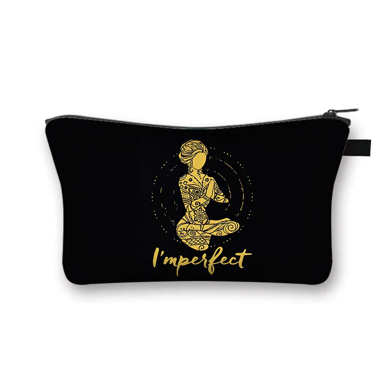 Yoga Namaste – trousse à cosmétiques pour femmes, sac de rangement de maquillage, Mandala Lotus, rouge à lèvres, trousse de toilette, pochette à cosmétiques