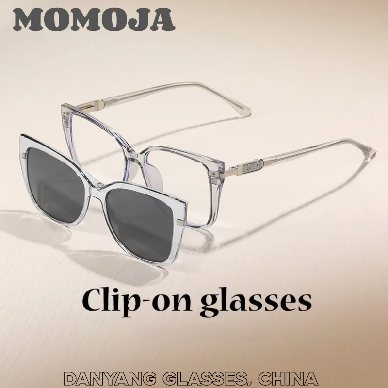 

Polarized Sunglasses Women Magnetic Clip On 2 in 1 Sun Glasses Frame TR90 Optical Cat Eye Glasses Frames Retro UV400 72003