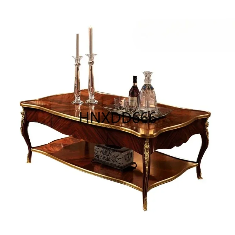 

New Chinese classical solid wood coffee table villa living room home simple designer high fashion
