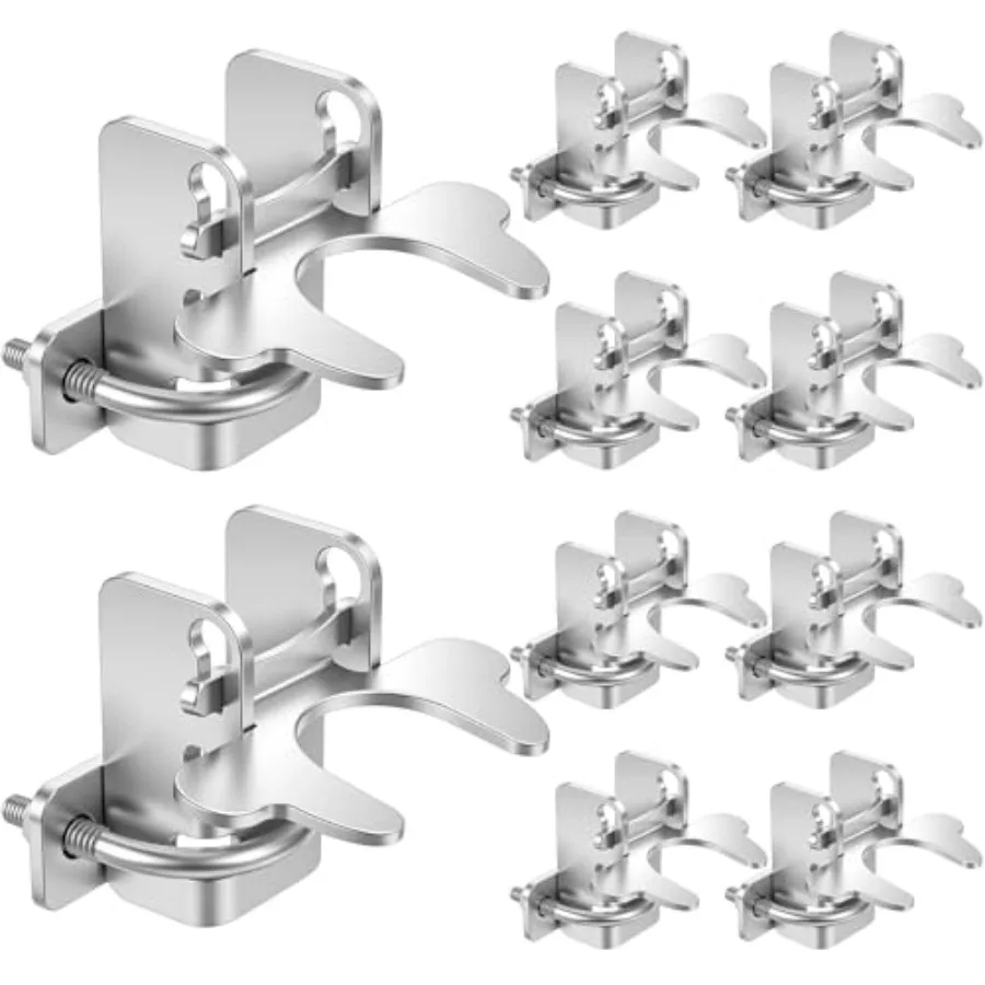 

10 Pcs 1-3/8" Kennel Gate Latch Chain Link Fence Gates Butterfly Latch for Dog Kennels with Padlock Hole for 1-3/8" Kennel Gate