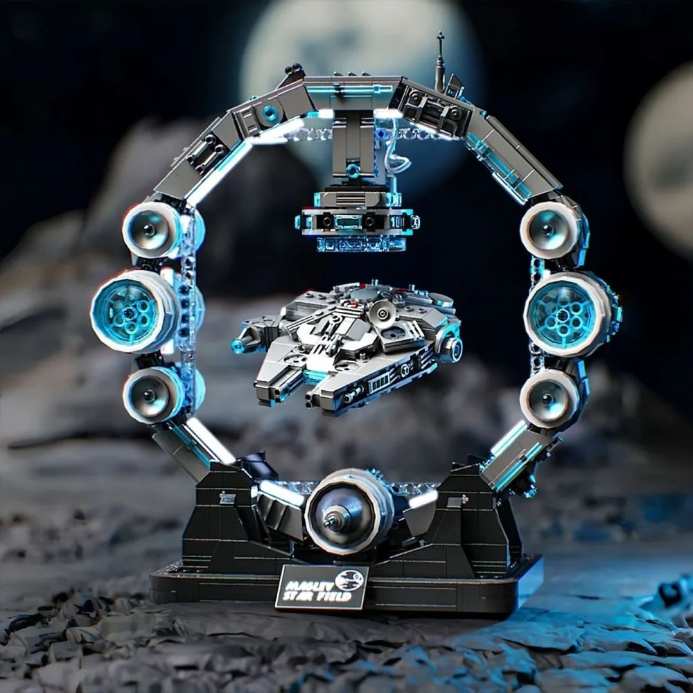 MOC 1196PCS Ruimte Oorlog Toekomst Ruimteschip Magnetische Bouwstenen Model Kit met Verlichting Speelgoed Plan Gemonteerd Bricks voor Kinderen gift