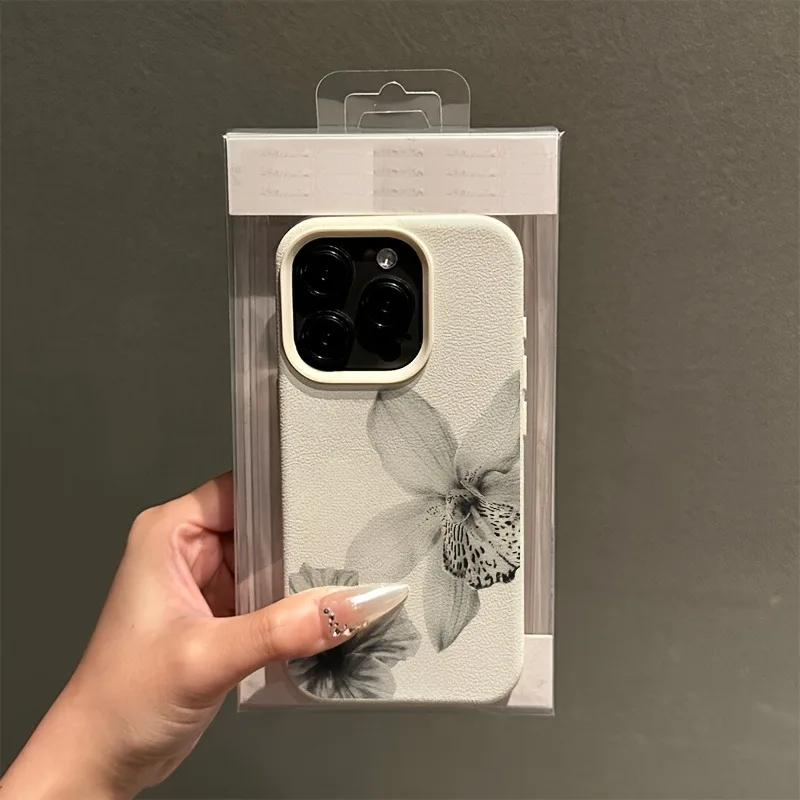 Casing Ponsel Pola Bunga Hitam Putih Untuk Xiaomi 14T Pro, Xiaomi 13T 15 14 13, Silikon Lembut Tahan Banting TPU Bumper Cover