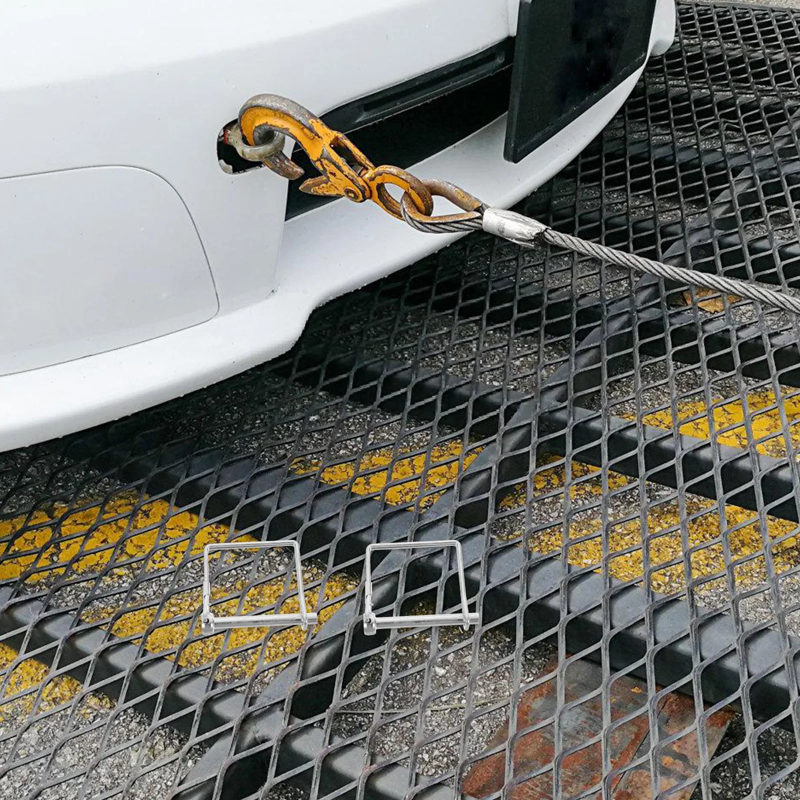 4 個の安全ロックピンヘビーデューティトレーラーヒッチピン工業用カプラーピンロック脱落防止農業トラックトレーラー