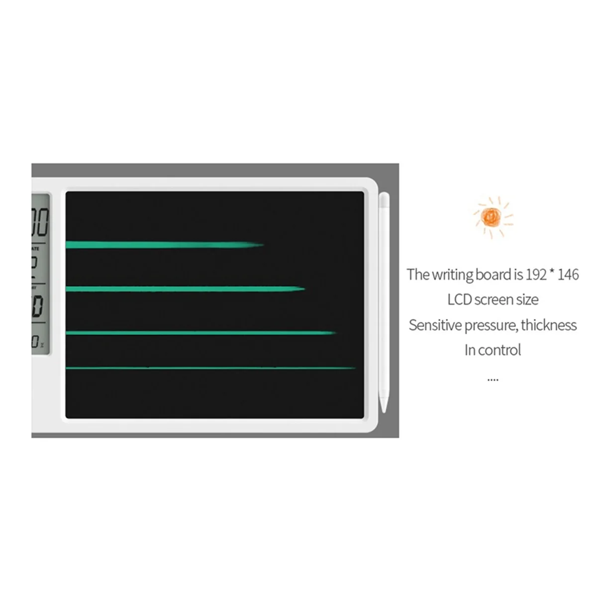 BFYLW Multi-Função Calendário Eletrônico Calendário de Mesa LCD Placa de Escrita Memo de Escritório Calendário de Ornamento de Mesa, Branco