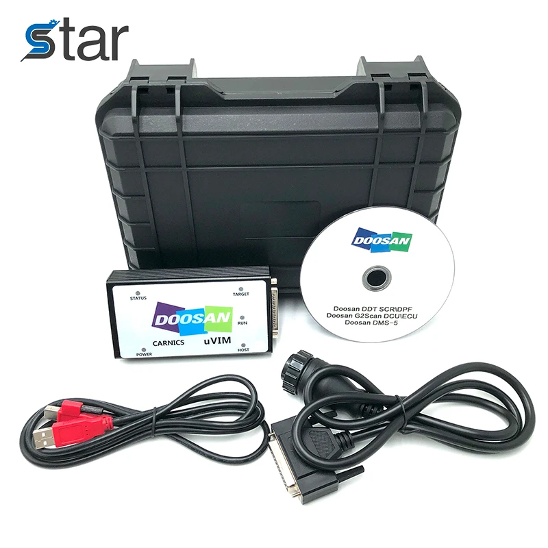 Doosan UVIM Diagnostic Tool Excavator Forklift Engine fault Scanner detection OBD Interface DDT CARNICSDPF  ECU+G2 DCU  SCR