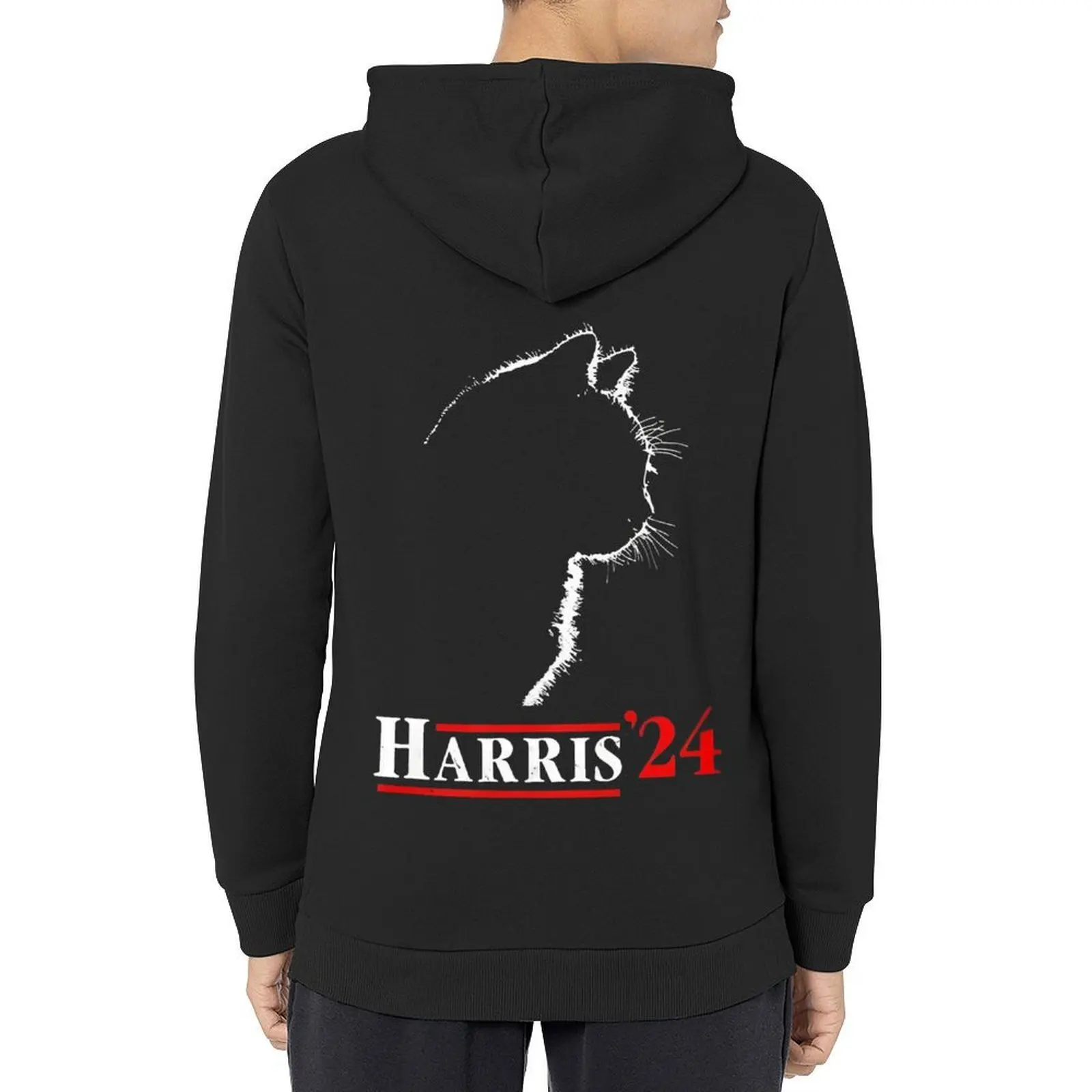

Cat Harris 24 Childless cat lady for Kamala Harris 2024 Hoodie hooded shirt mens clothing men's winter sweater men's hoodies