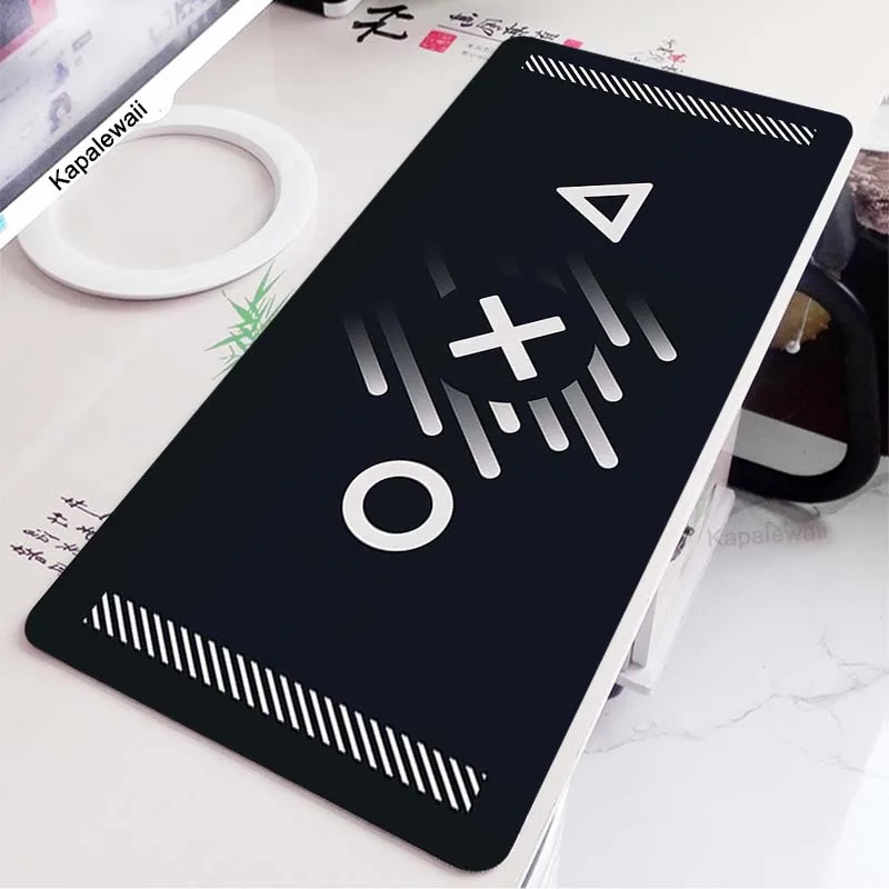 Nero bianco Gaming Mouse Pad Kawaii Mousepad Pc Gamer 90x40 DeskMat grande rosa Mausepad tastiera Computer tavolo Decoratio tappeto