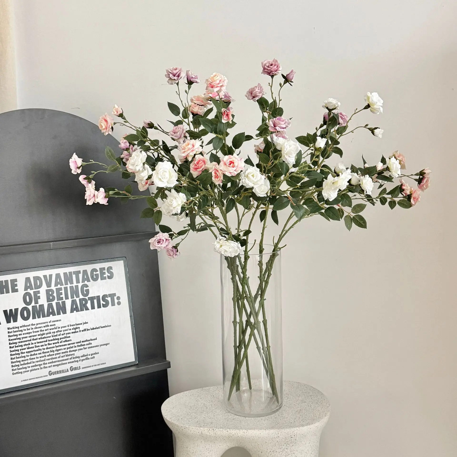 

3 Stems of Roses Artificial Flowers Home Living Room Decoration Wedding Wedding Party Holiday Celebration Shooting Props