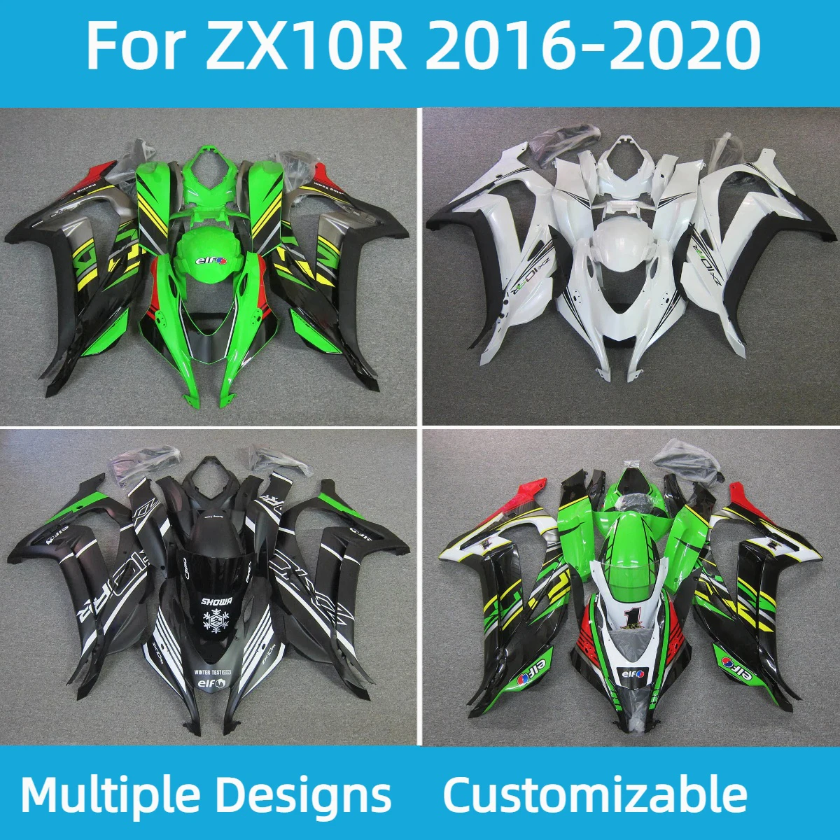 

For Kawasaki ZX 10R 2016 2017 2018 2019 2020 Fairings Parts ZX10R 16-20 Motorcycle Plastic Injection Fairing Kit