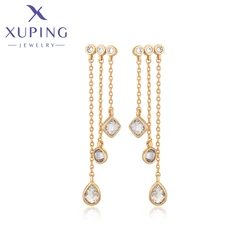 Xuping Jewelry New Arrival Fashion Серьги Drop Earring of Gold Color Huggies Ear for Women Girl Party Gift X001019835