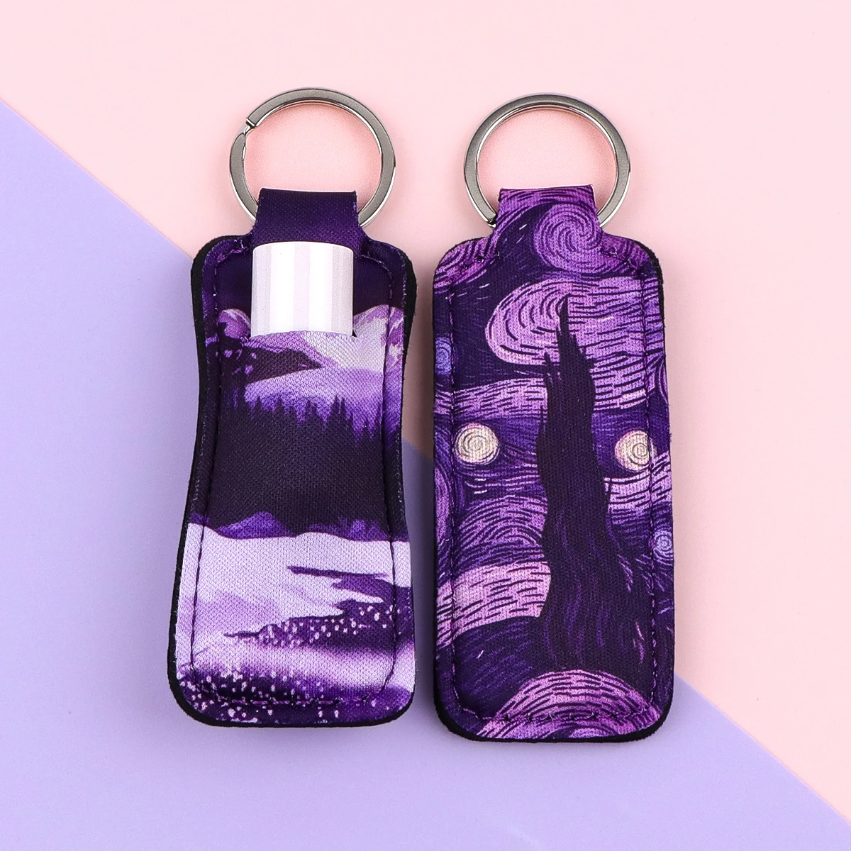 Держатель-для-бальзама-для-губ-«Звездное-небо»-горный-брелок-для-женщин-брелок-для-ключей-сумка-подвеска-на-рюкзак-дорожные-аксессуары-для-макияжа