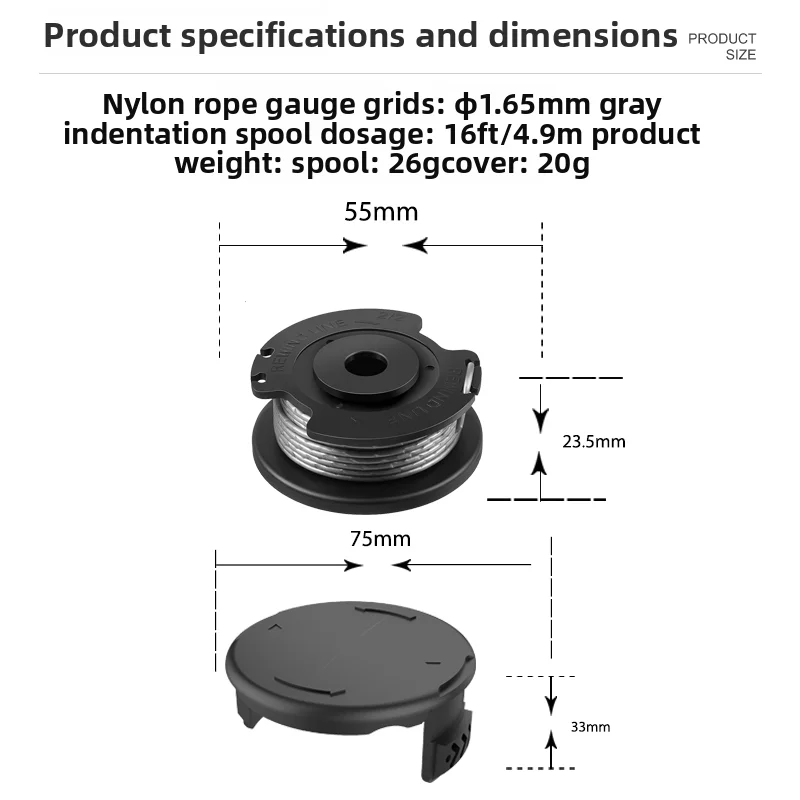 Mowing Accessories F016800569/F016800385 Replacement of Spool Lawn Head Lawn Rope