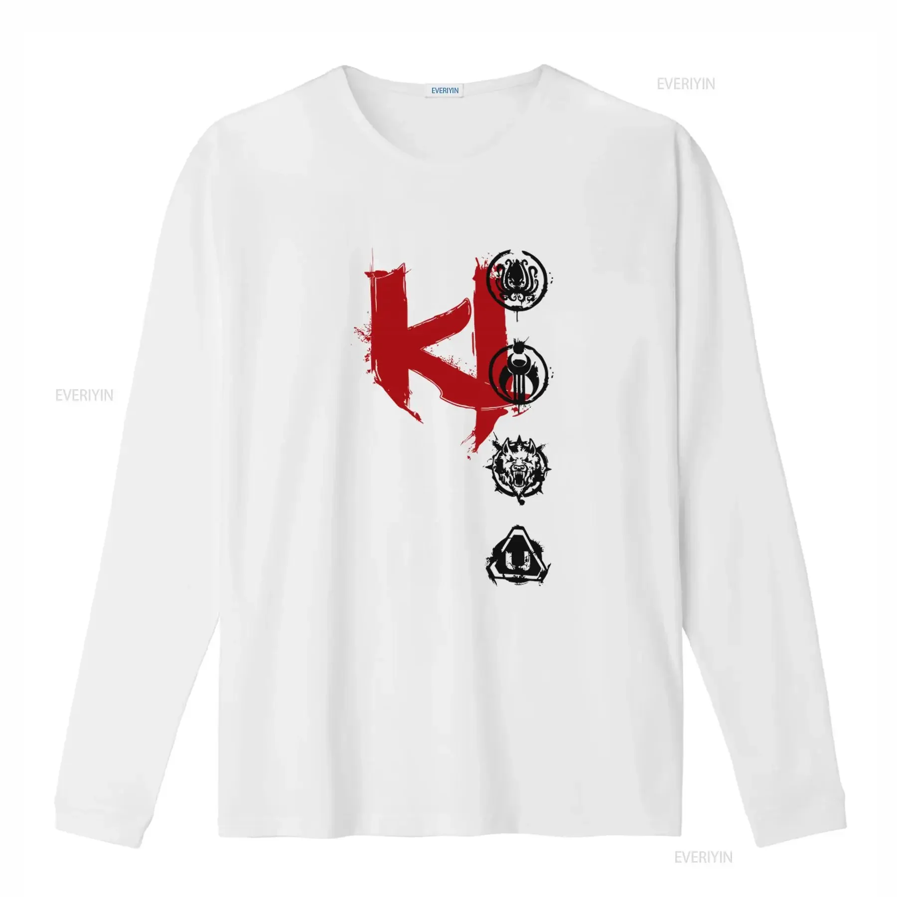 Killer Instinct Mens T Shirt Stylish Initials Logo with Four Emblems Print vintage Washed designer clothes Soft graphic