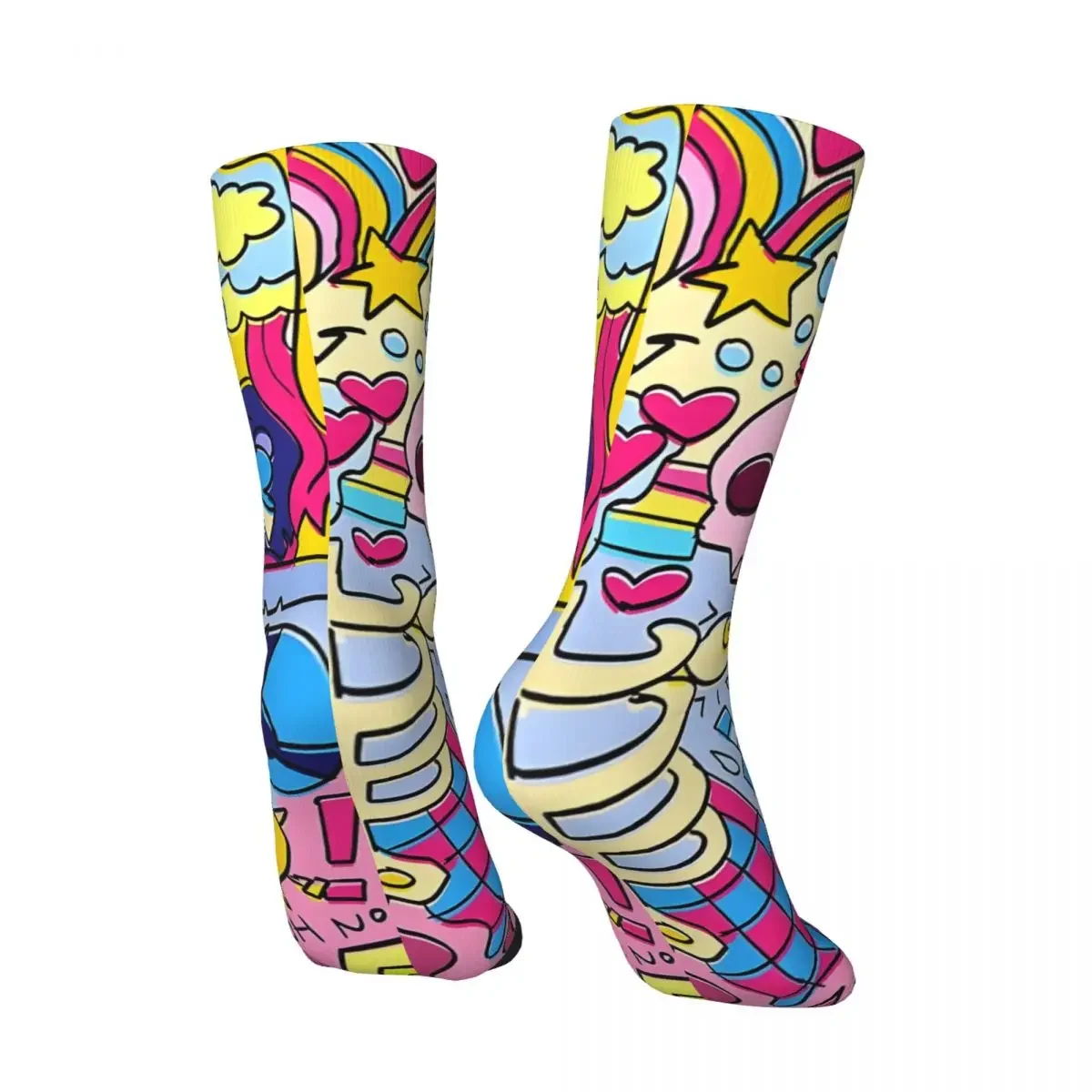 Happy Funny Trippy Pan Men's graphic Socks Vintage Harajuku student Novelty Casual Crew Crazy Sock Gift Printed tops fugees