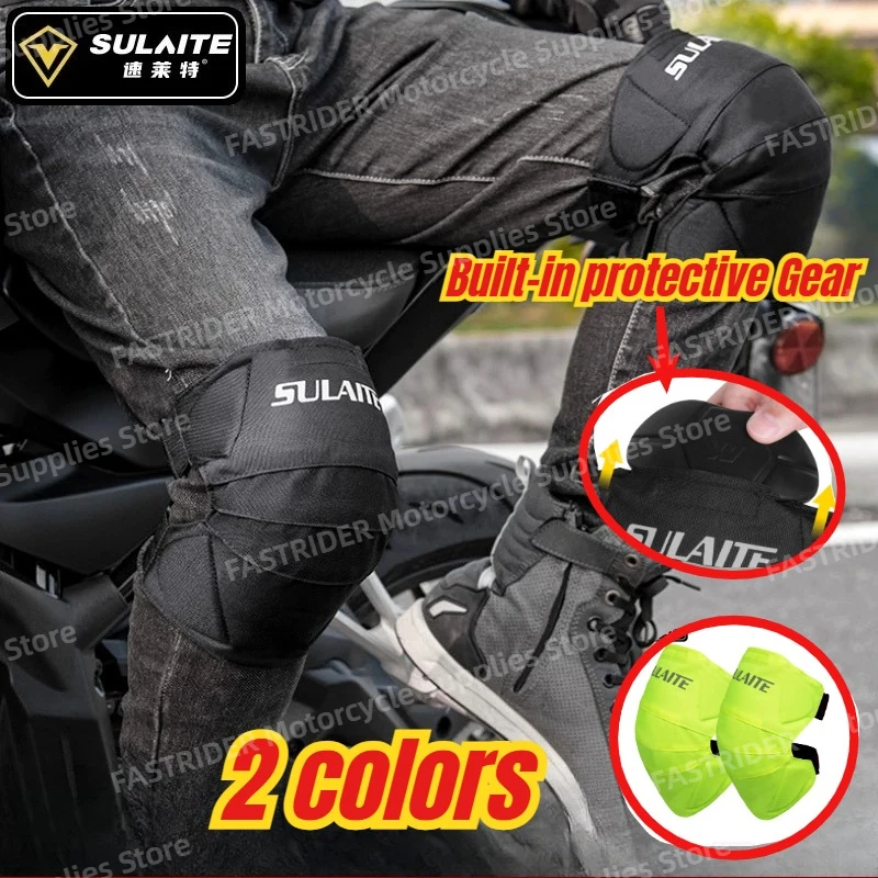 

Men's Summer Breathable Motorcycle Knee Pads, CE Certified Anti Fall Knee Pads, Motorcycle Windproof Riding Leg Pads