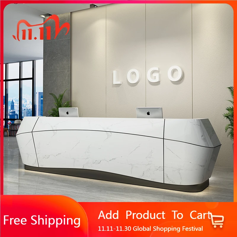 

Organizers Simple Reception Desks Company Aesthetic Minimalist Luxury Desks Shop Beauty Salon Comptoire Accueil Lounge Furniture
