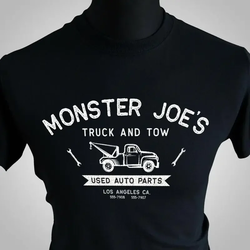 モンスタージョーズ・トラック・アンド・トー・tシャツ-レトロ-パルプ・フィクション-タランティーノ映画-ブラック