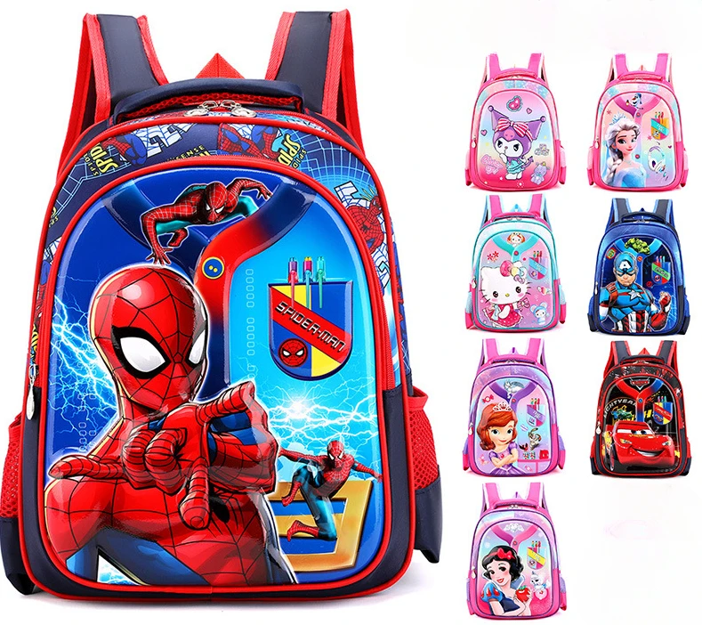 New Disney cartoon Avengers Spider-Man cars boys School Bag New Kindergarten Baby Children's Small Backpack Cute Backpack